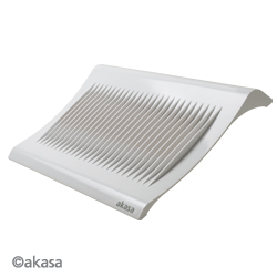 Akasa White Gemini, Ergonomic, notebook cooler for widescreen notebooks up to 15.4" 