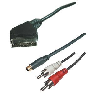 SCART to S-Video + 2 Phono Lead 1.5M