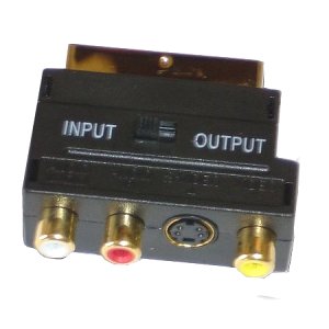 Switched SCART to S-video + 3 Phono Sockets Gold Plated