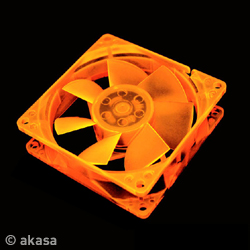Akasa Orange UV Reactive 80mm Case Fan Lo-noise