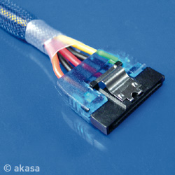 Akasa Blue UV Reactive Power Cable Adapter For SATA2